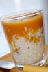 Riz au lait au nougat-coulis d abricots