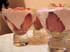 Verrines de mousse aux fraises et son crumble