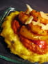 Tartelettes de polenta croustillante aux crevettes