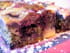 Petits carr�s aux myrtilles marbr�s au cheesecake