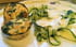Clafoutis saumon-tomates et tagliatelles de courgette