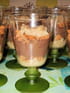 Mousse au chocolat noir sur compot�e de poires �pic�es
