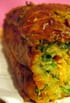Cake roquette-truite-wasabi