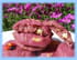 Cookies roses aux framboises, amandes et chocolat blanc