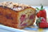 Cake aux fraises, miel et amandes
