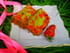 Cake psych�d�lique fraise pistache