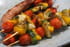 Brochettes de l�gumes marin�s