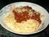 Spaghettis bolognaise au vin rouge