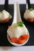 Cuill�res de saumon, chantilly � la mandarine