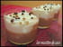 Mousse aux poires sur panna cotta chocolat�e