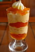 Verrines de fromage abricot� au coulis d abricots