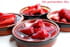 Petites cr�mes au fromage de ch�vre, fraises au sirop de vin rouge