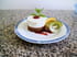 Sabl� breton aux framboises, mousse au fromage blanc