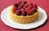 Tarte aux framboises et au citron sur sabl� breton