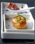Saint-Jacques po�l�e � la vanille, tartare de thon � la noisette