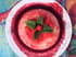 Panna cotta � la fleur d oranger et au coulis de framboise