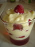 Verrines framboises et chocolat blanc