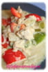 Deux poivrons et poisson blanc au curry vert