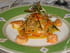Saut� de l�gumes et gambas au foie gras