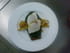 Lotte r�tie sur tartine d aubergine et girolles