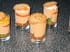 Mousse de tomate en verrine et son oeuf poch�