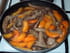 Aiguillettes de canard aux p�ches et au caf�