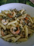 Pennes aux crevettes et pesto d amandes