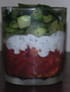 Verrine de courgettes aux couleurs italiennes