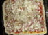 Pizza jambon, champignon et fromage