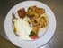 C�te de porc au reblochon, gratin dauphinois