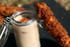 Croustibacon de saumon, sauce rustique aux oignons