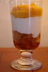 Douceur cr�meuse, compot�e et coulis de nectarine