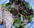 Salade chaude et son croque jambon-ch�vre