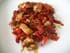 Confit de poulet � la banane et aux poivrons