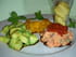 Tartare de saumon sur croustillant de parmesan