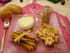 Brochettes de poulet et son fagot de l�gumes