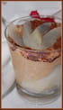 Verrine de poire et mousse de marron