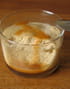 Mousse de banane sur lit de caramel au beurre sal�