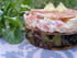 Mille-feuille de sarrasin et tartare de crevettes