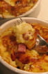 Clafoutis oignons, jambon et gorgonzola