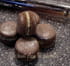 Macarons noisettes, ganache vanille-rhum