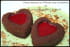 Coeurs mousseux chocolat-framboise, sauce pistache
