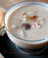 Velout� marrons-c�leri-parmesan, lardons caram�lis�s