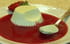 Panna cotta � la verveine sur coulis de fraises