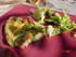 Quiche au saumon, �pinards et chorizo