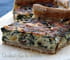 Tarte aux blettes, ch�vre, raisins secs et pignons