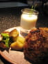 Boulettes aux pignons et aubergines aux herbes