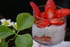 Fraises � la cr�me stracciatella