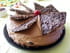 G�teau chocolat, framboises, m�res et riz souffl�
