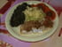 Gratin de julienne, �pinards � la cr�me